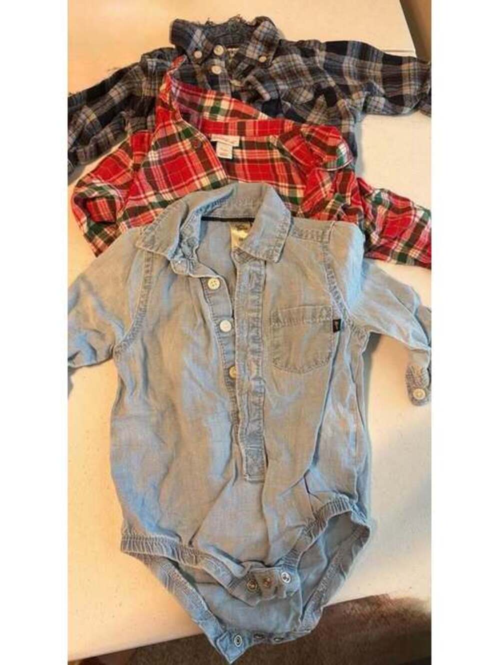 Carter's and OshKosh B'gosh Baby Boy Bodysuits, Size 6M